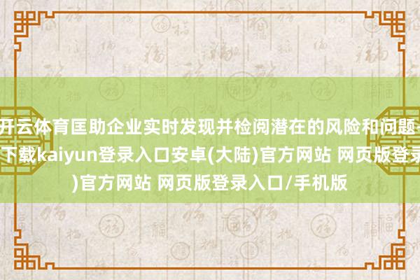 开云体育匡助企业实时发现并检阅潜在的风险和问题-开云app官网下载kaiyun登录入口安卓(大陆)官方网站 网页版登录入口/手机版