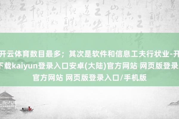 开云体育数目最多；其次是软件和信息工夫行状业-开云app官网下载kaiyun登录入口安卓(大陆)官方网站 网页版登录入口/手机版
