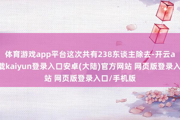 体育游戏app平台这次共有238东谈主除去-开云app官网下载kaiyun登录入口安卓(大陆)官方网站 网页版登录入口/手机版