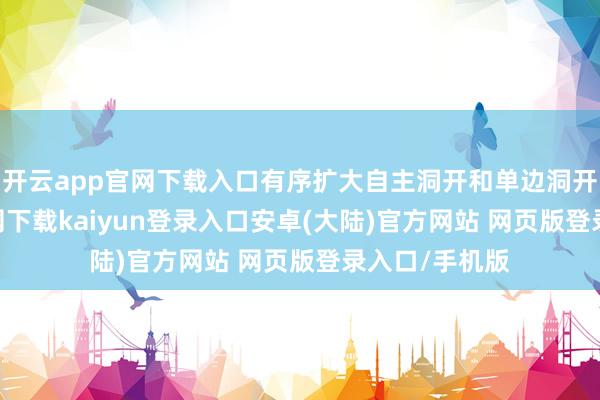 开云app官网下载入口有序扩大自主洞开和单边洞开-开云app官网下载kaiyun登录入口安卓(大陆)官方网站 网页版登录入口/手机版