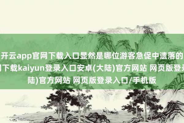 开云app官网下载入口显然是哪位游客急促中遗落的-开云app官网下载kaiyun登录入口安卓(大陆)官方网站 网页版登录入口/手机版